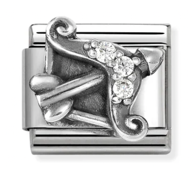 Zodiac - Sagittarius with CZ Silver Charm