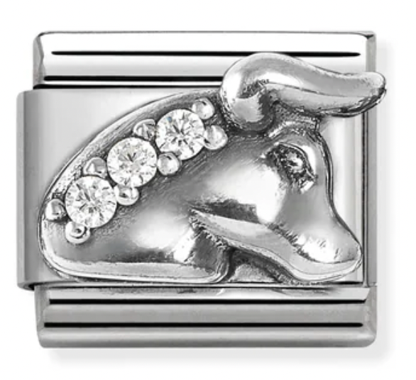 Zodiac - Taurus with CZ Silver Charm