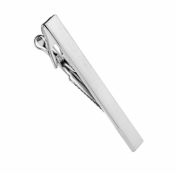 Fashion Brushed Steel Finish Tie Bar
