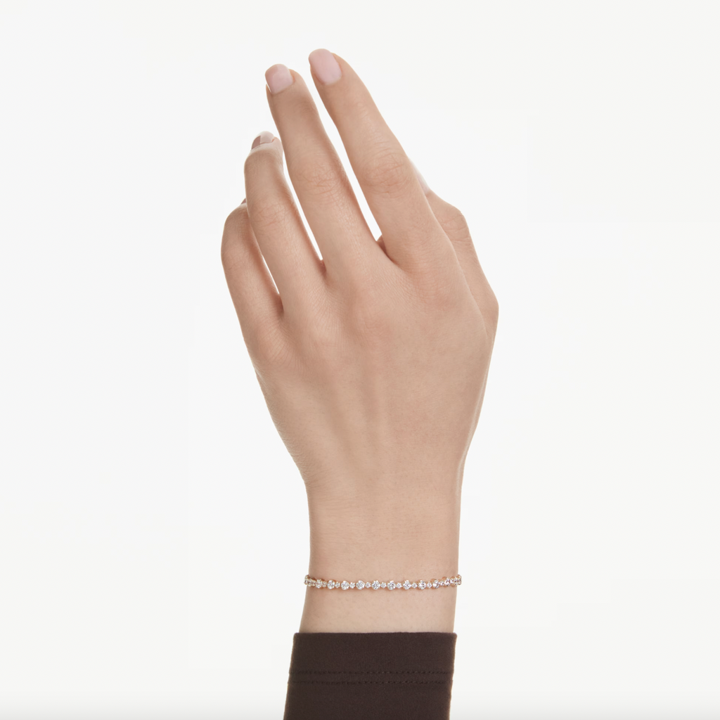 Matrix White Round Cut Tennis Bracelet - 2 Colours