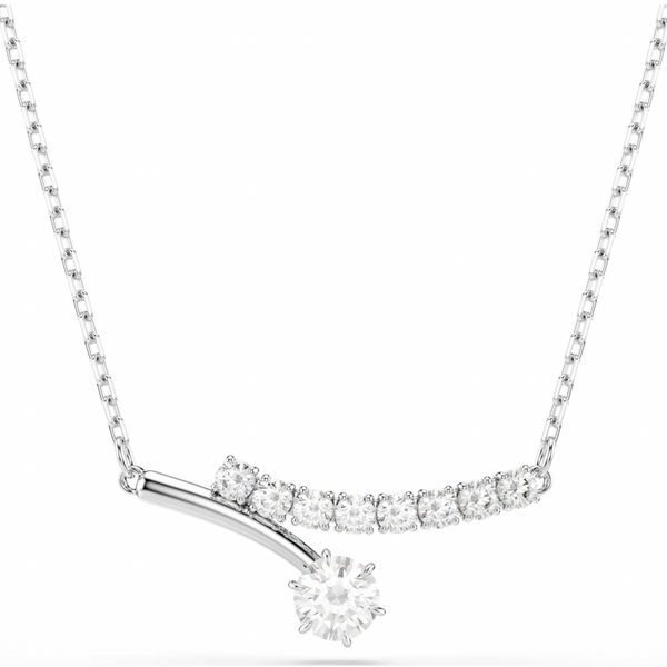 Matrix: White Round Cuts Crystals Necklace - 2 Colour