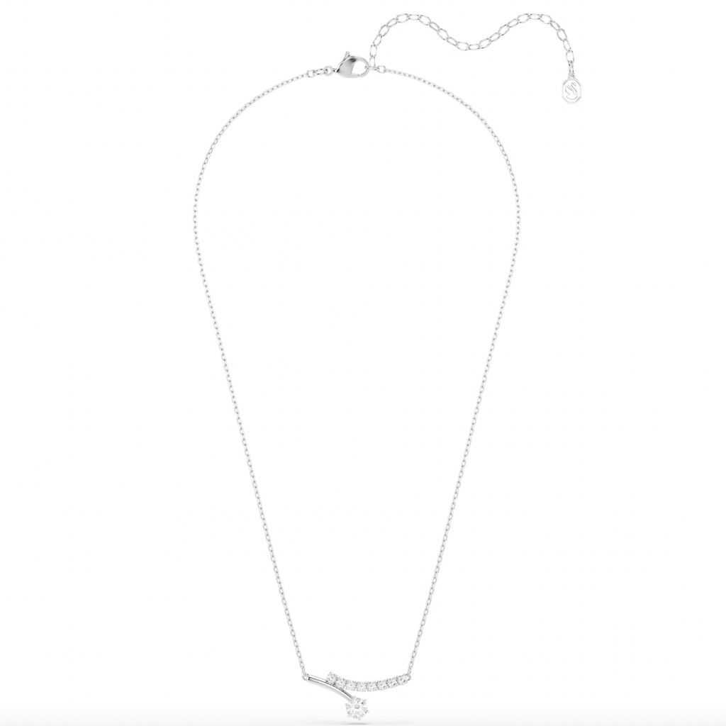 Matrix: White Round Cuts Crystals Necklace - 2 Colour
