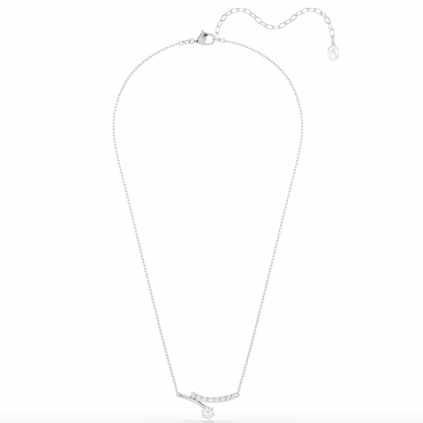 Matrix: White Round Cuts Crystals Necklace - 2 Colour