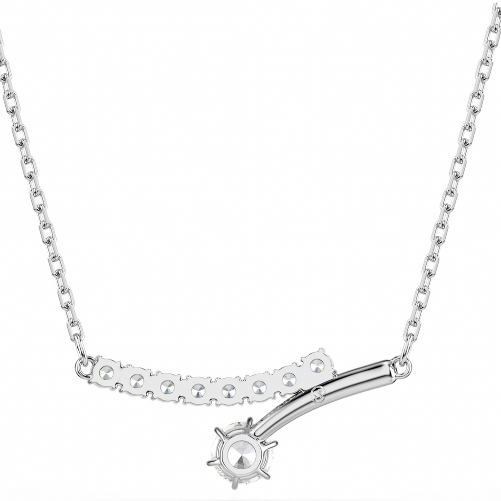 Matrix: White Round Cuts Crystals Necklace - 2 Colour