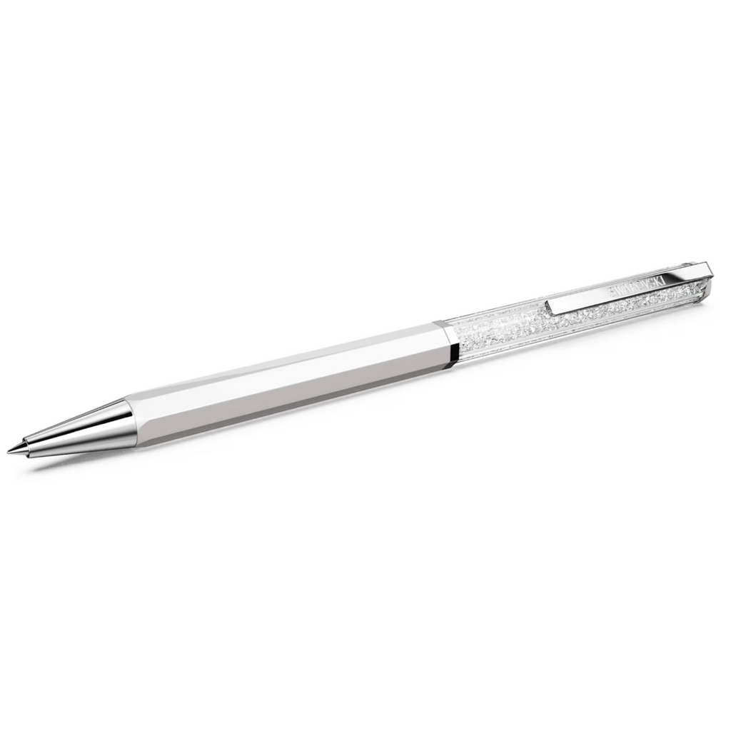 Crystalline Ballpoint Pen - White Lacquered Chrome