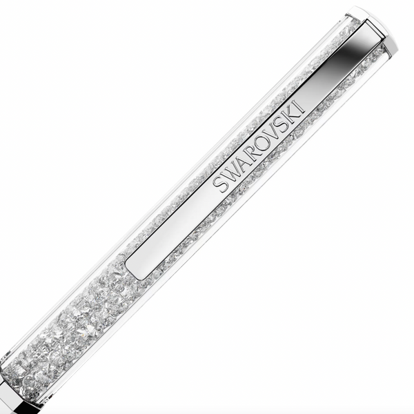 Crystalline Ballpoint Pen - White Lacquered Chrome