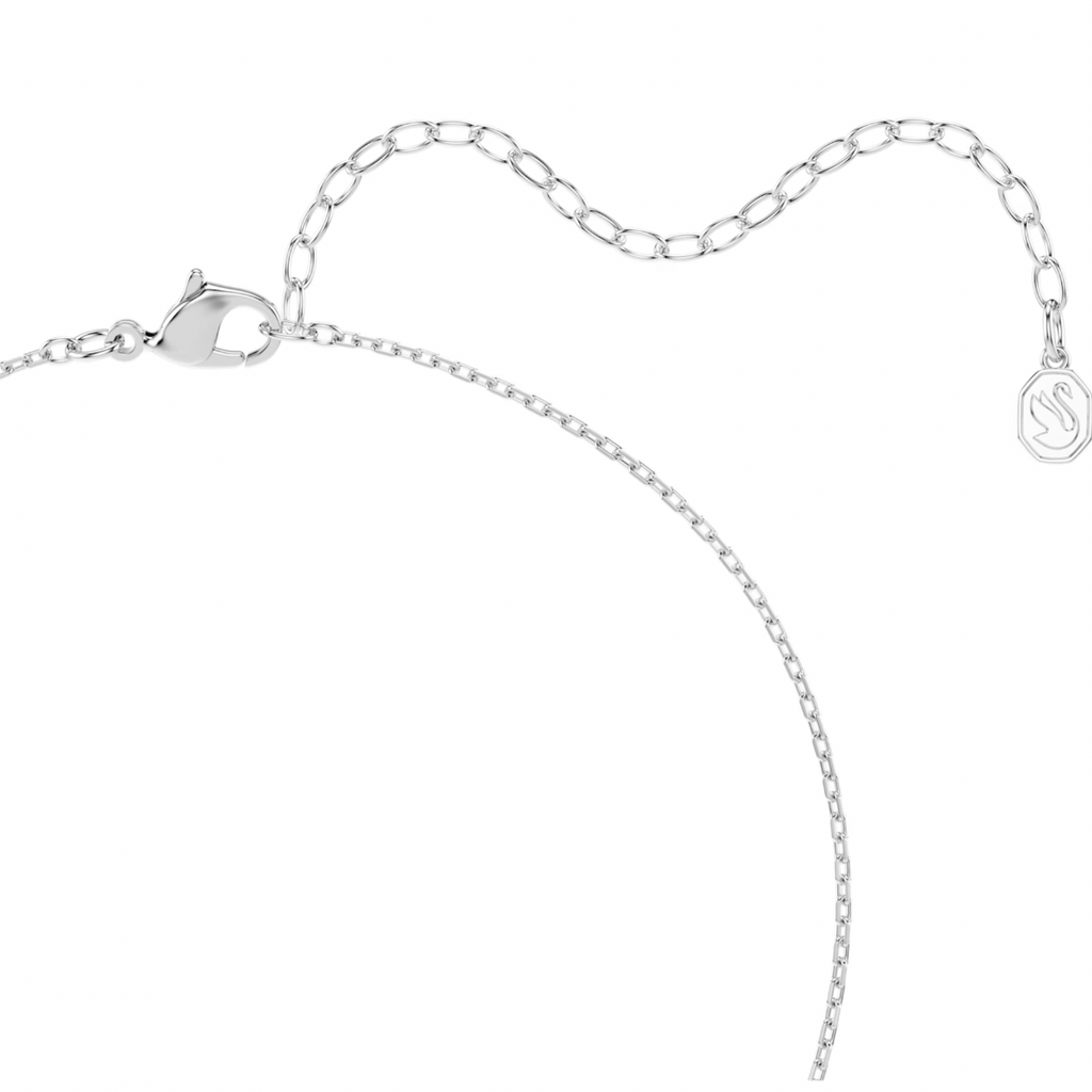 Una Angelic: White Cushion Cut Crystal Silver Set (Earring & Pendant)