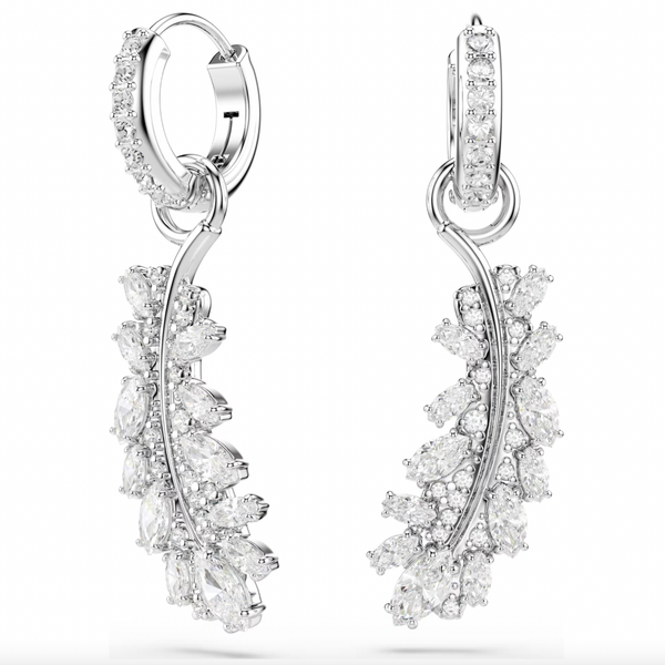 Vienna: Mixed White Cuts Flower Silver Earrings