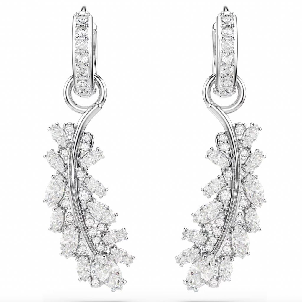 Vienna: Mixed White Cuts Flower Silver Earrings