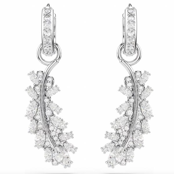 Vienna: Mixed White Cuts Flower Silver Earrings