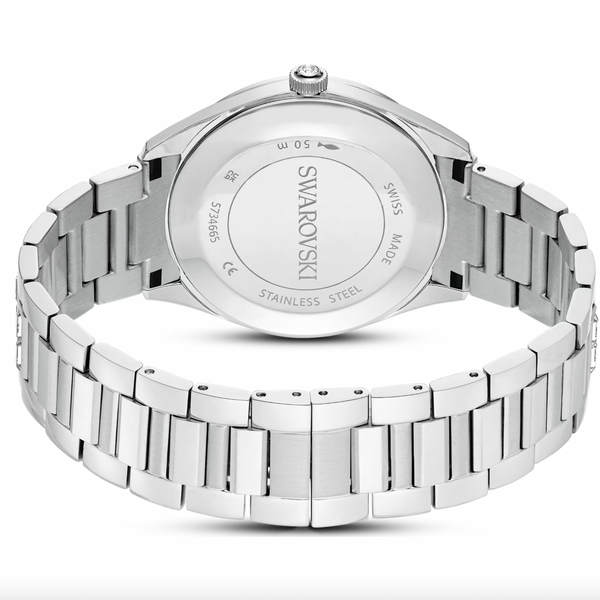Matrix: Swiss Made Silver Metal Bracelet Date Watch