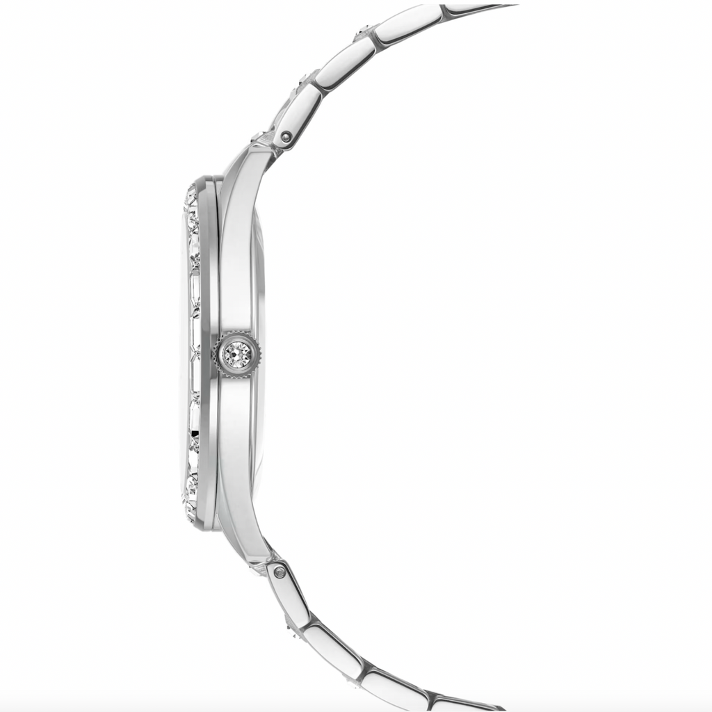 Matrix: Swiss Made Silver Metal Bracelet Date Watch