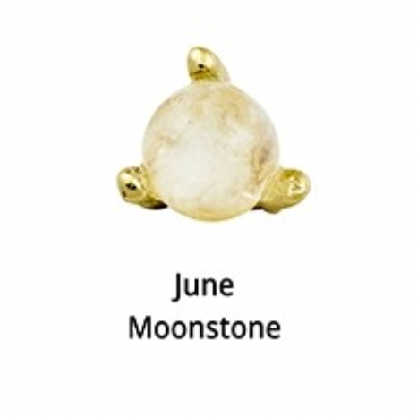 Birthstone Gold Plated Stud Earrings - 12 months