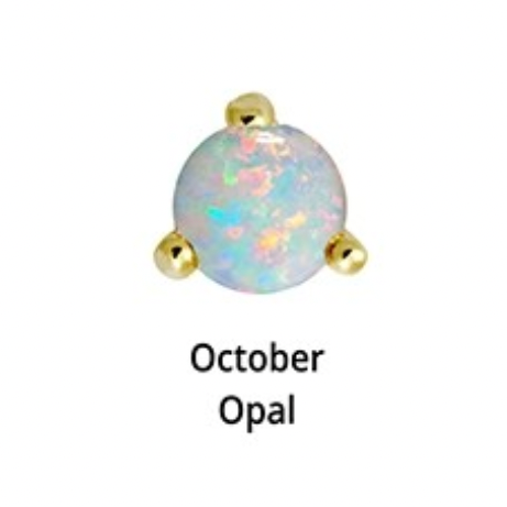 Birthstone Gold Plated Stud Earrings - 12 months