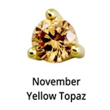 Birthstone Gold Plated Stud Earrings - 12 months