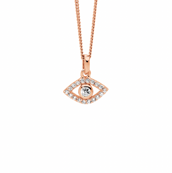 White CZ Evil Eye Pendant - 3 colours