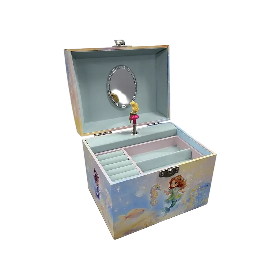 Mermaid Musical Jewellery Box with Pearl Handle