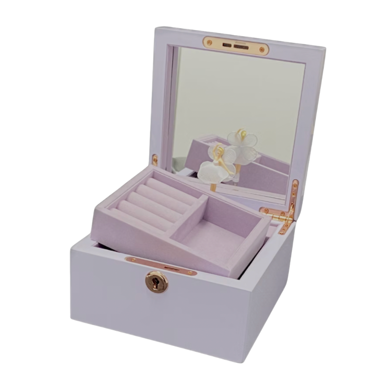 Wooden Ballerina Lilac Jewel Box