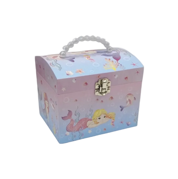 Mermaid Sea Themed Musical Jewel Box with Pearl Handle