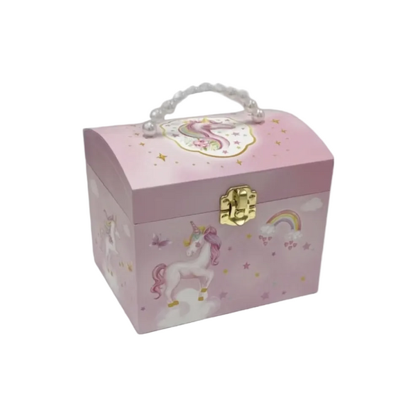 Unicorn Musical Jewel Box with Pearl Handle