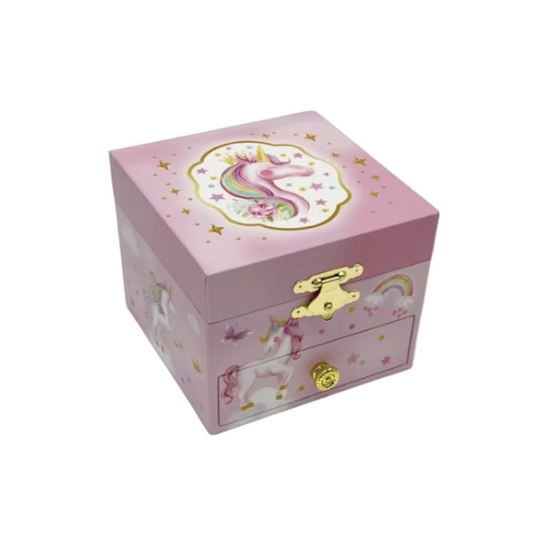 Unicorn Face Square Musical Jewel Box