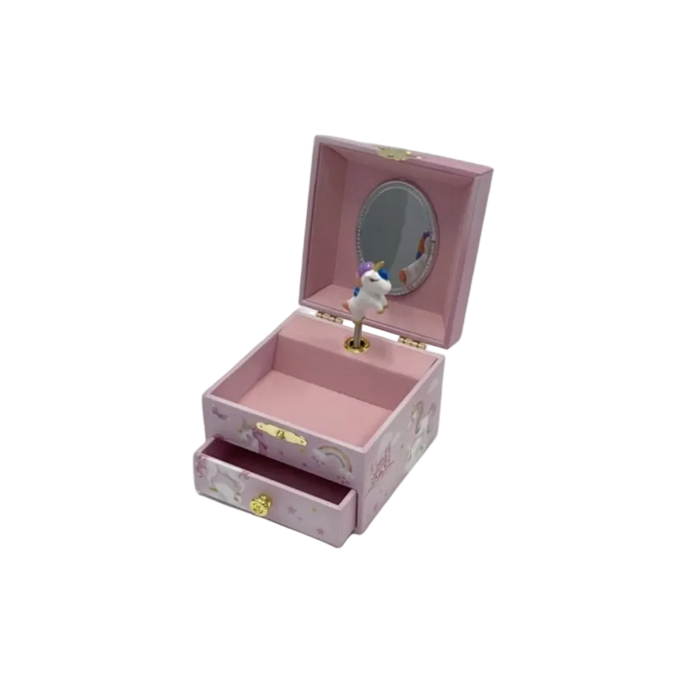 Unicorn Face Square Musical Jewel Box
