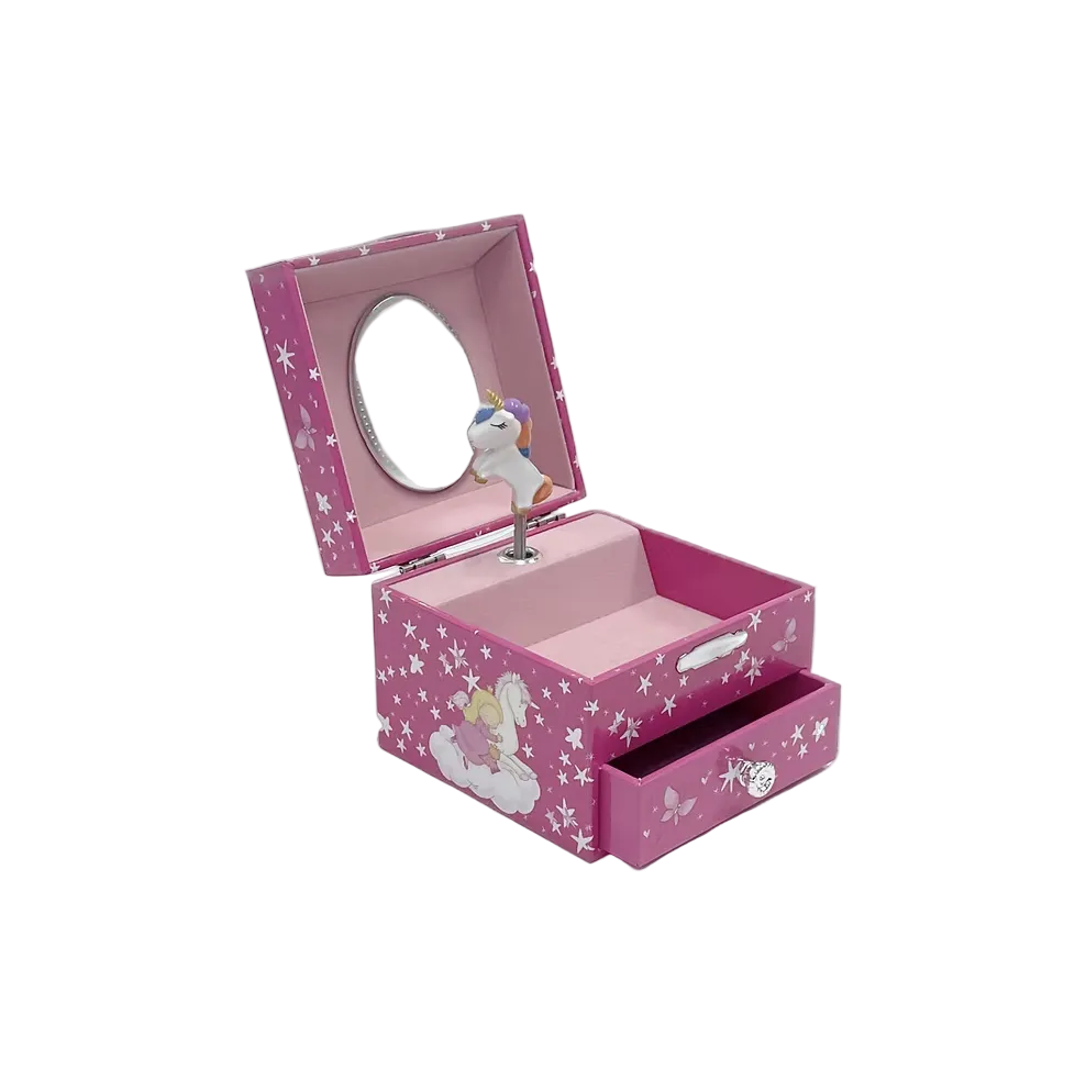 Unicorn & Princess Square Musical Jewel Box