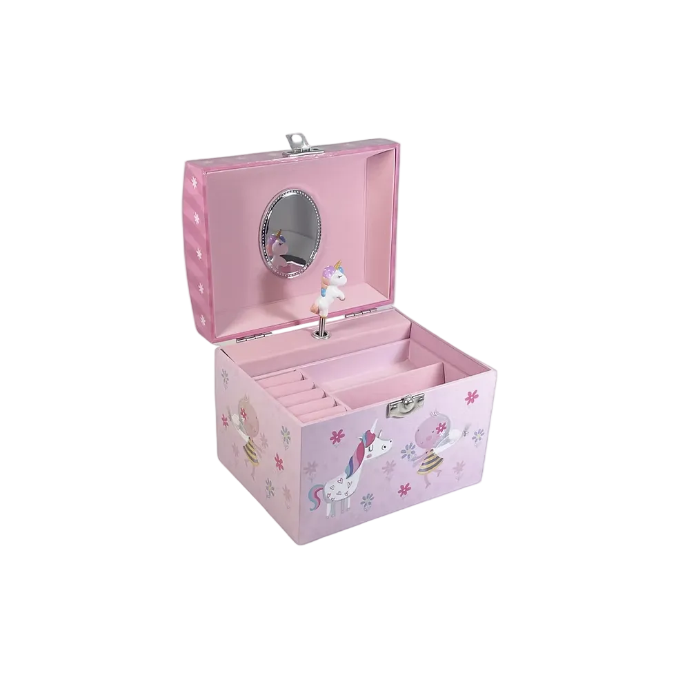 Unicorn Musical Jewel Box with Large Pearl Handle