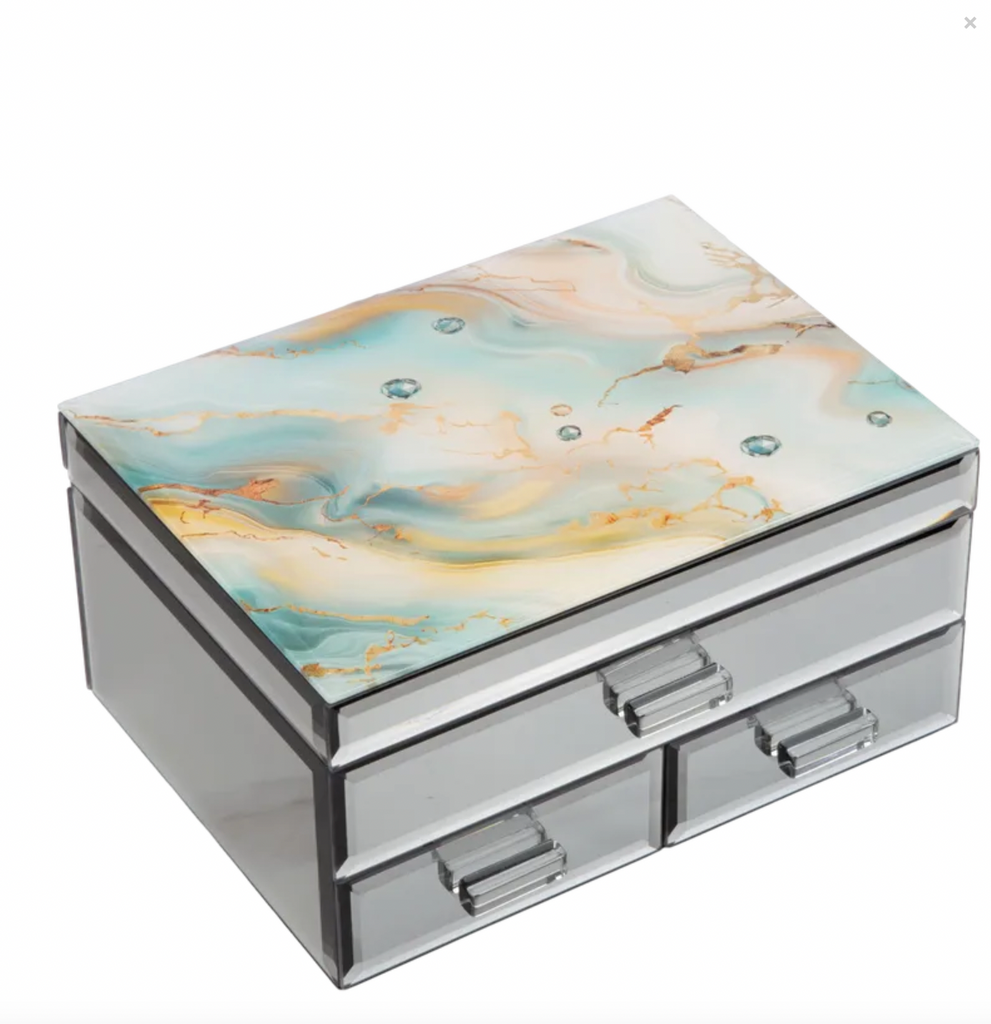 Aqua Elegance Jumble Jewellery Box