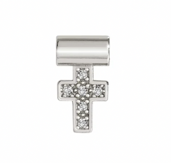 Seimia - Cross with CZ Silver Pendant