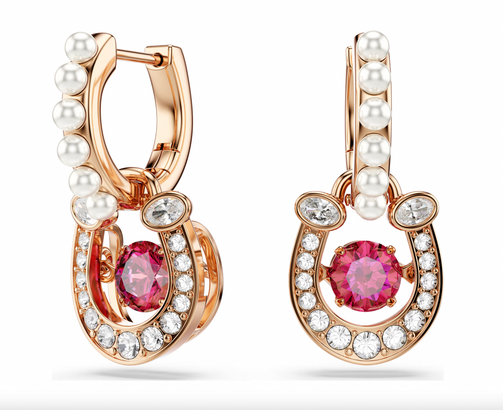 Symbolica Red Horseshoe Drop Earrings