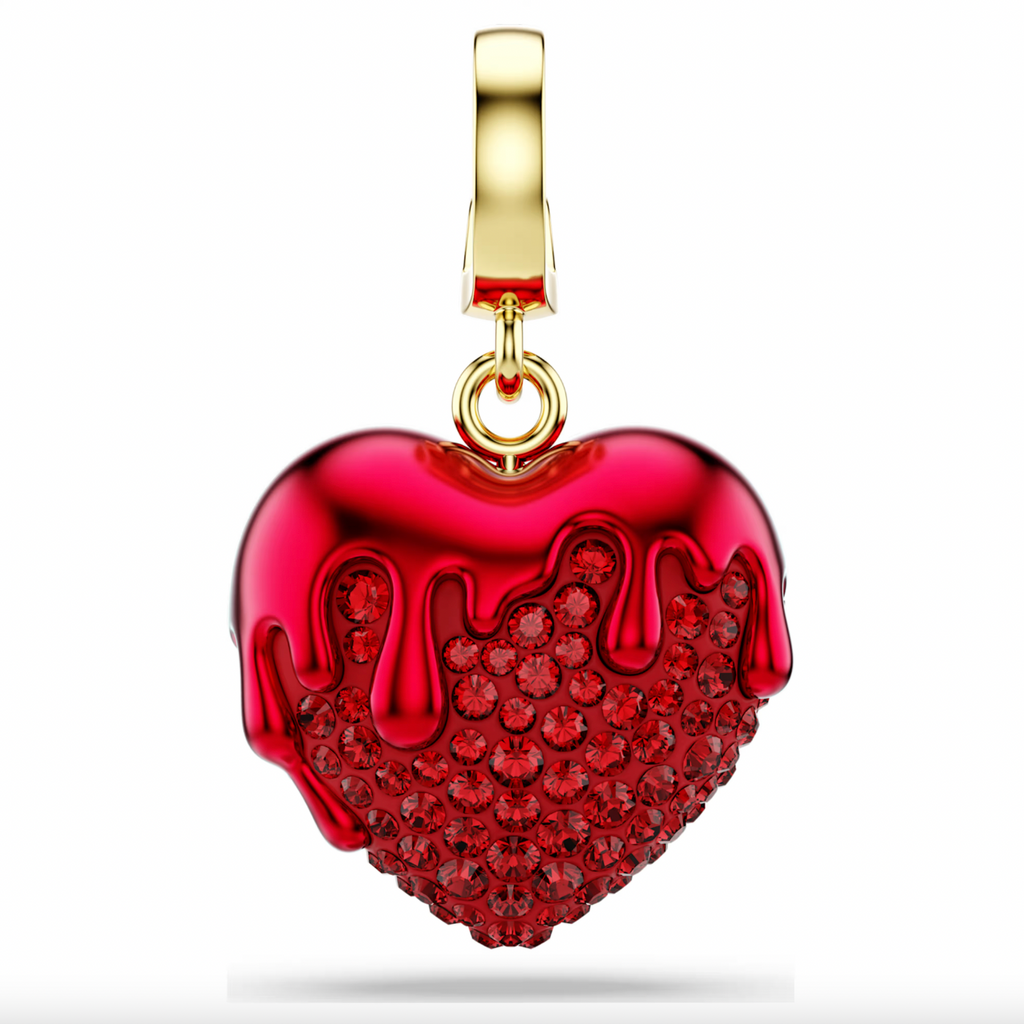 Idyllia: Red Crystal Heart Gold Charm