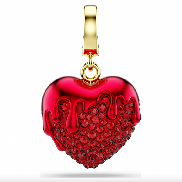 Idyllia: Red Crystal Heart Gold Charm