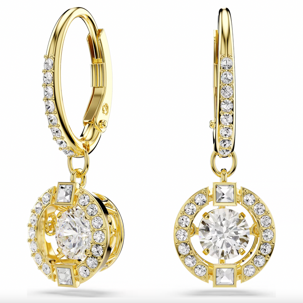 Una Angelic Drop Round Earrings