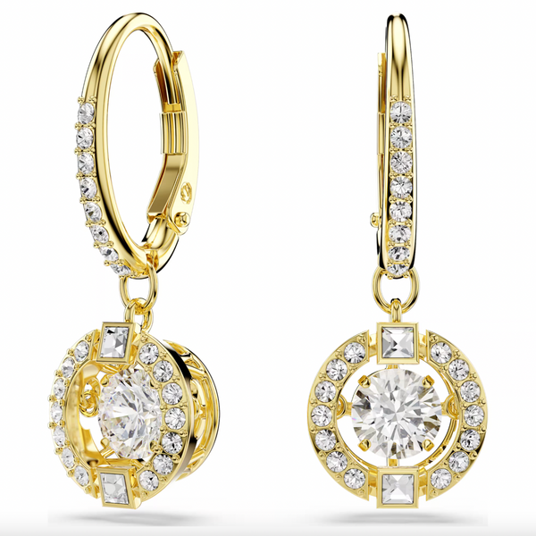 Una Angelic Drop Round Earrings