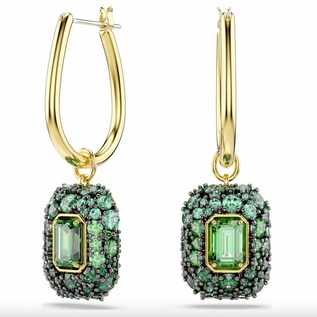 Sublima Green Octagon Cut Drop Earrings