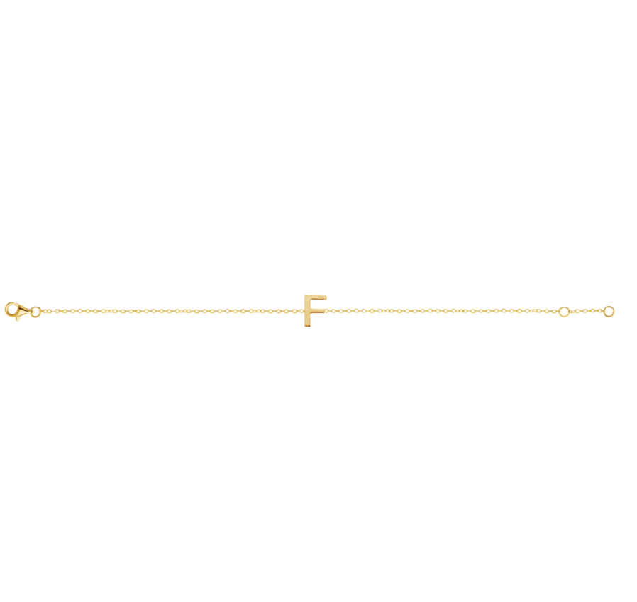 Petite Initial Letter Gold Plated Bracelet