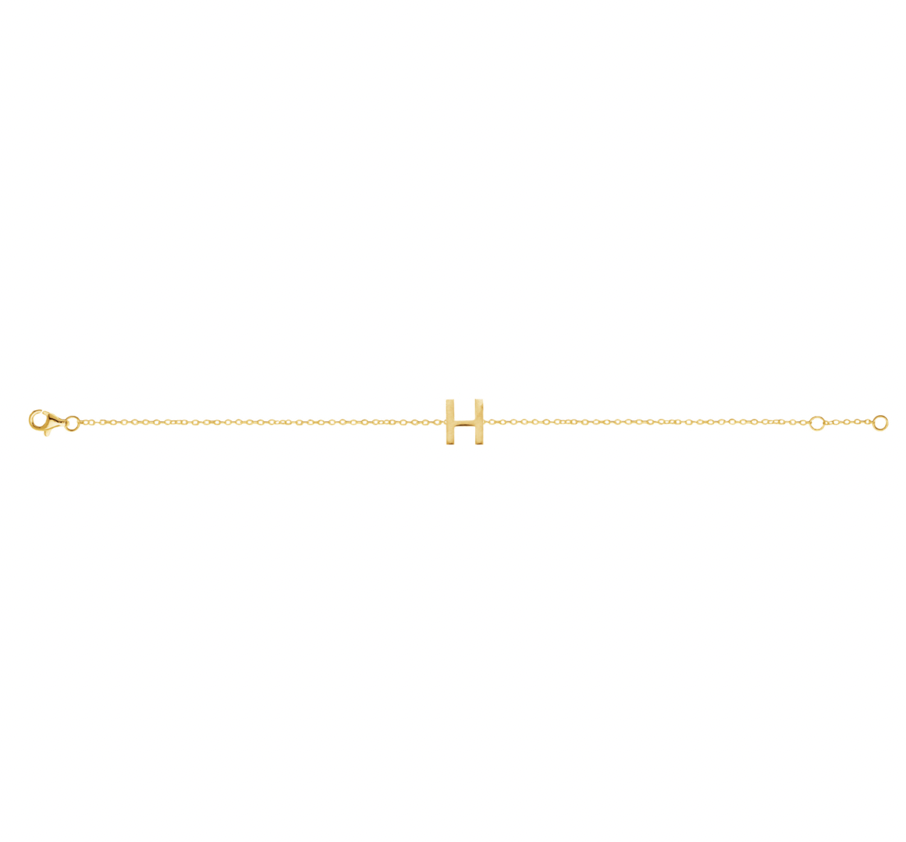 Petite Initial Letter Gold Plated Bracelet