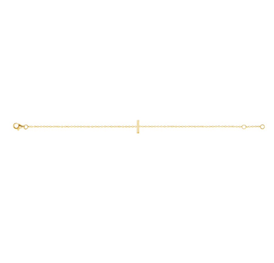 Petite Initial Letter Gold Plated Bracelet