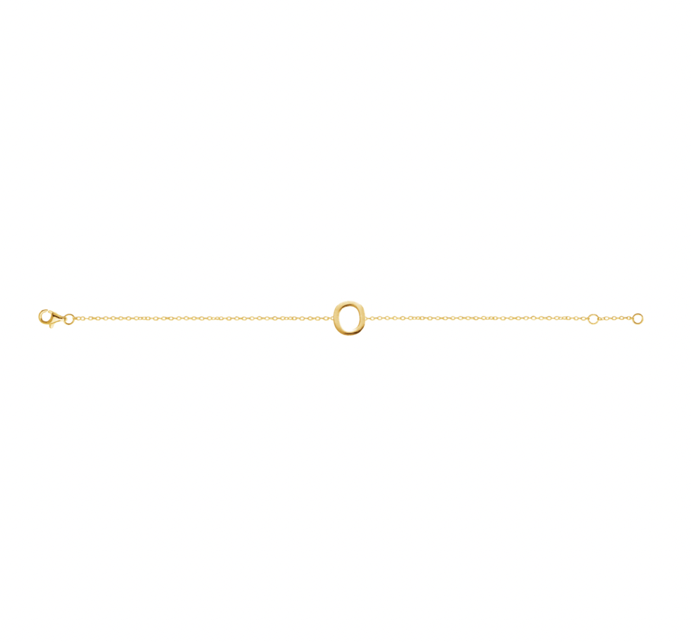 Petite Initial Letter Gold Plated Bracelet