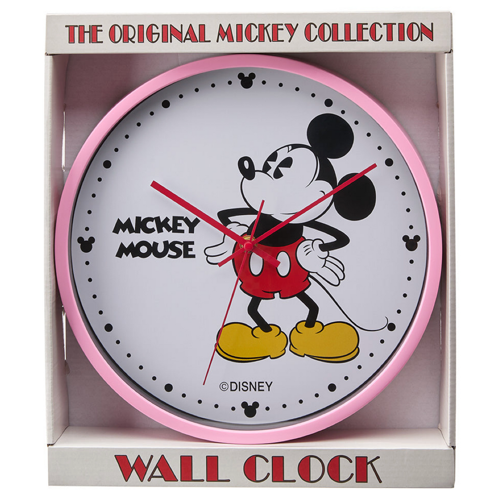 Disney Mickey Mouse Pink 30cm Wall Clock