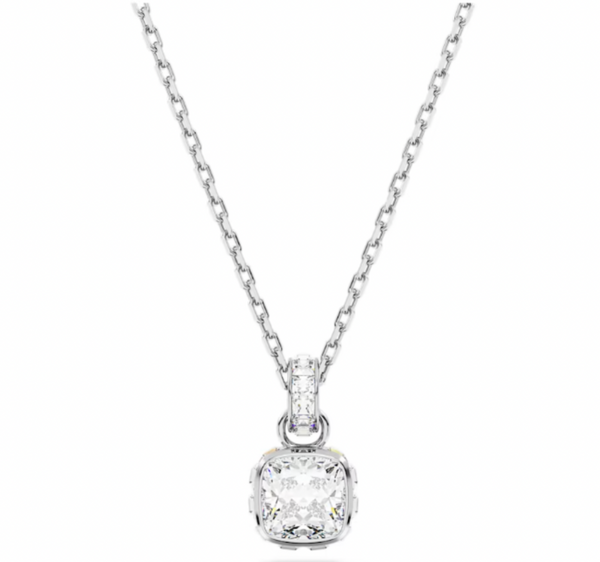 Birthstone April White Square - Necklace & Earrings