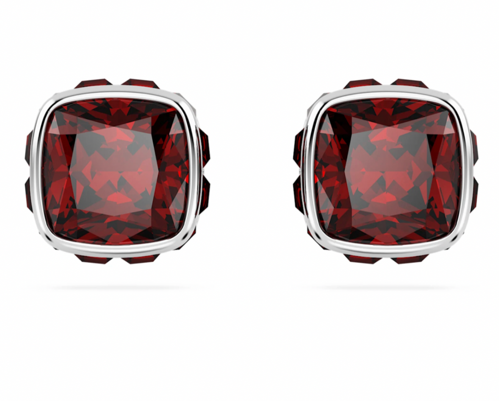 Birthstone: January Red Square - Necklace & Earring
