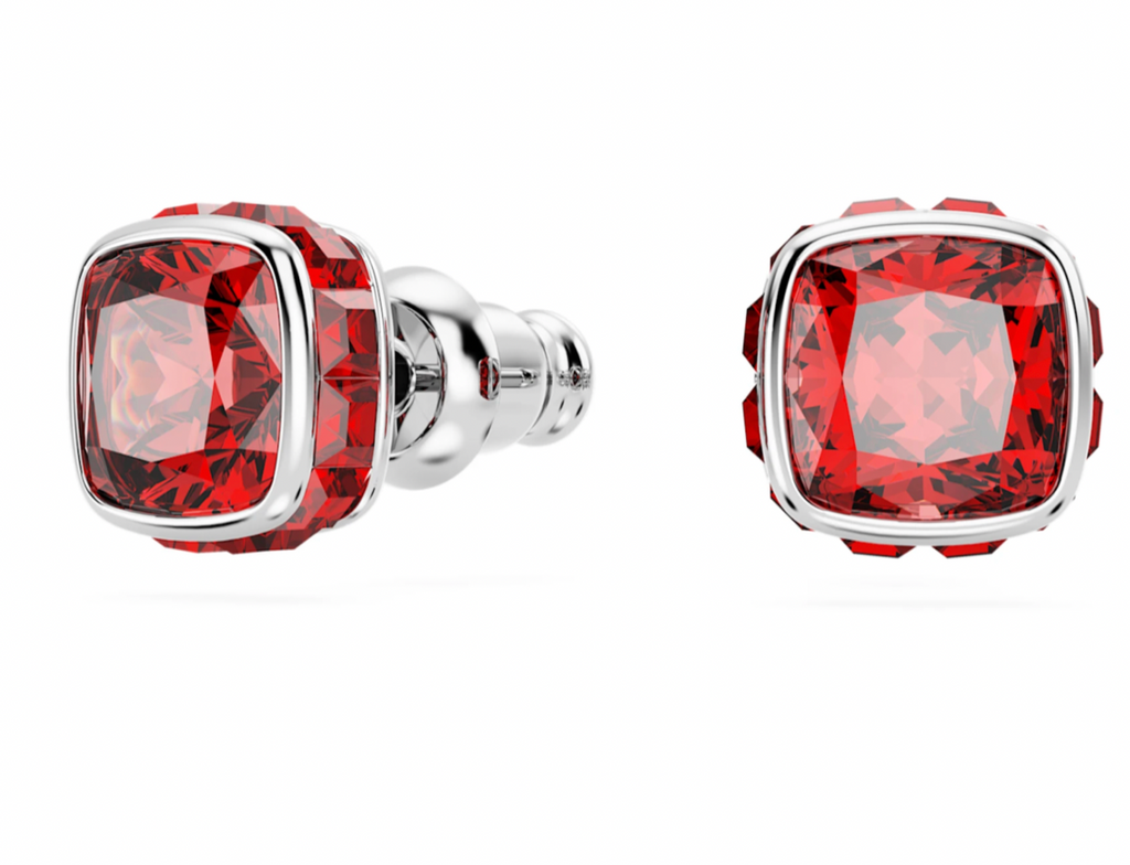 Birthstone: July Red Square - Necklace & Earring