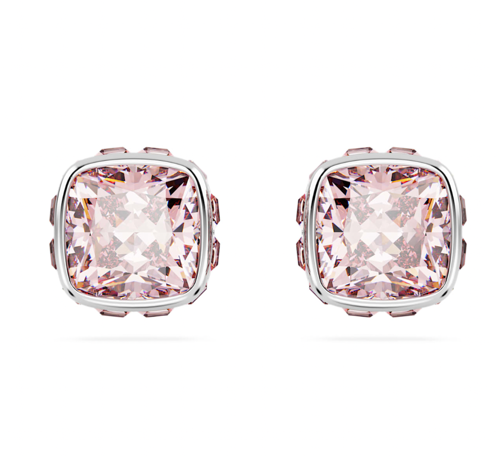 Birthstone: June Pink Square - Necklace & Earring