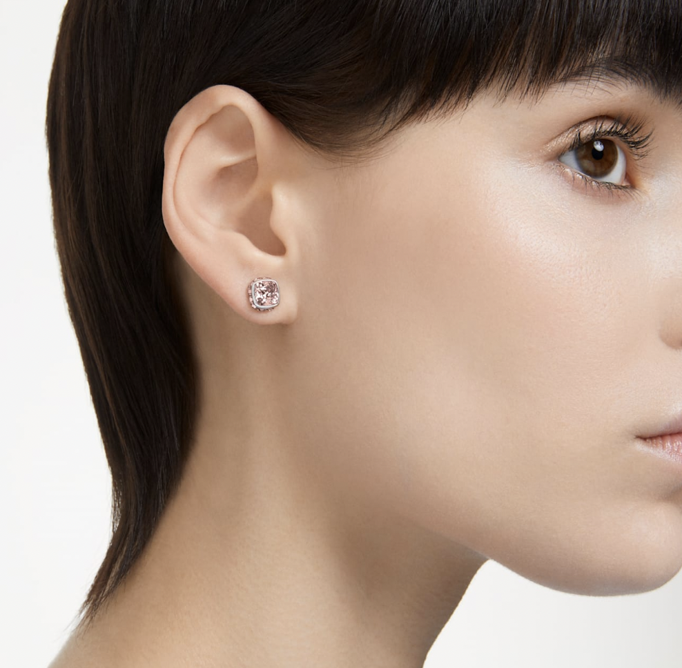 Birthstone: June Pink Square - Necklace & Earring