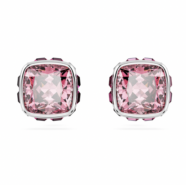 Birthstone: October Pink Square Necklace & Earring
