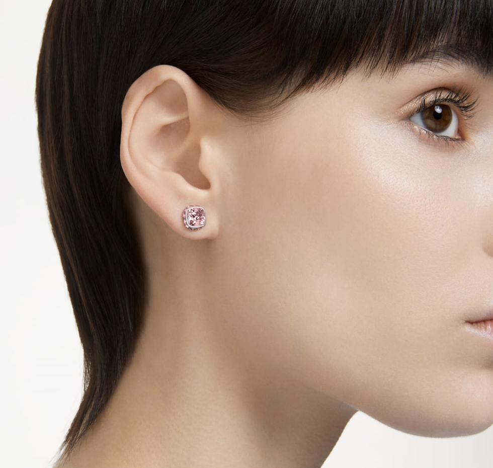 Birthstone: October Pink Square - Necklace & Earring