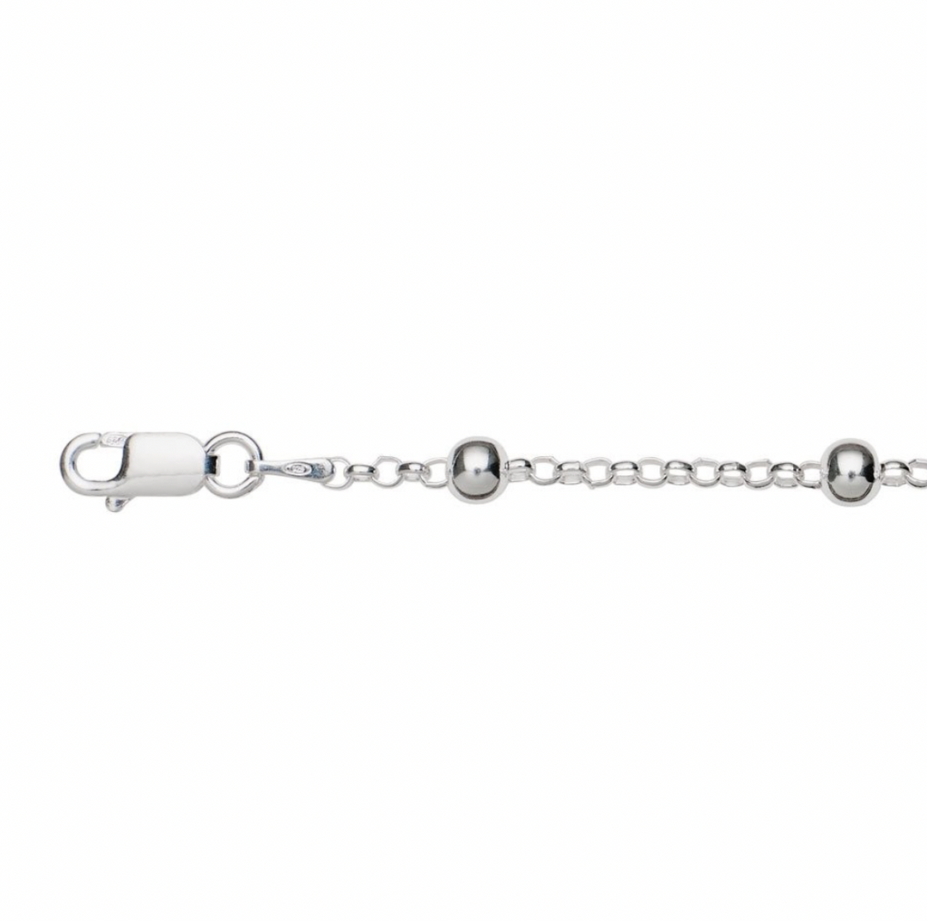Anklet - Fancy Belcher Link with Bead Details Anklet - 2 colours