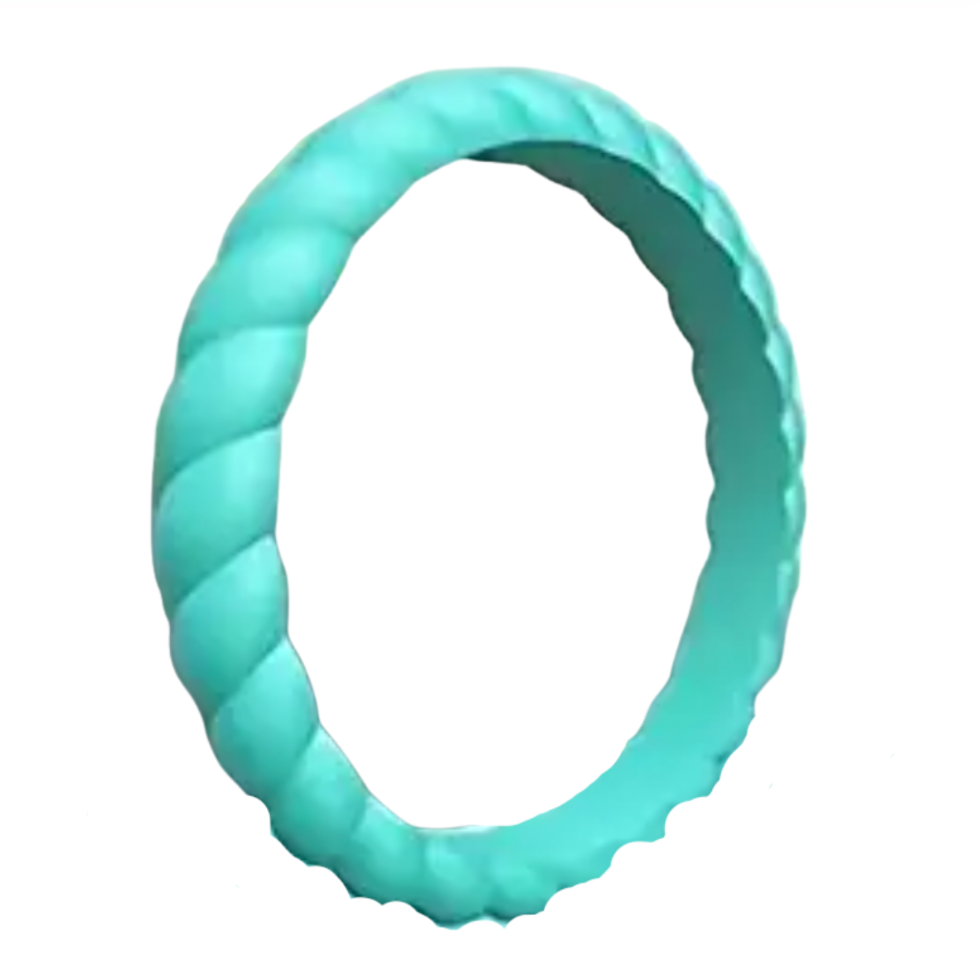 Silicone Ring - Women's 2mm Stylish Twist - 8 colours